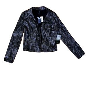 🦎HIGHWAY JEANS Black Reptile Blazer Jacket S